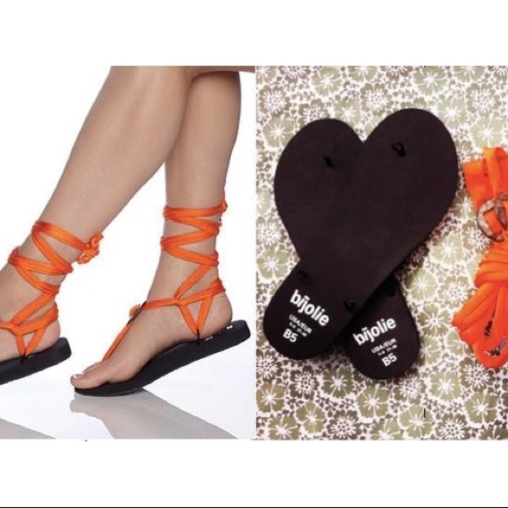 Bijolie orange strap sandal size 9/10